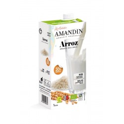 Bebida arroz BIO 20% Amandin,1 lt