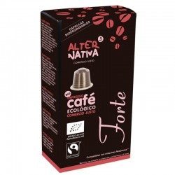 Cafe capsulas Forte BIO 10 ud Comercio Justo Alternativa3