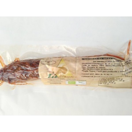 Chorizo extra bellota 100% IBERICO ECO Precio por Kg.
