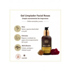Gel limpiador facial rosas 120 ml. Soultree 2