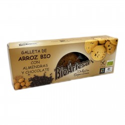 Galletas de arroz con almendras y chocolate BIO Sin gluten 135 grs. Bioartesa