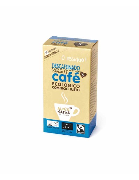 Capsulas ecológicas biodegradables de café descafeinado BIO 10 uds. Comercio Justo Alternativa3