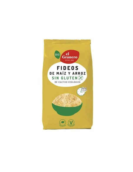 Fideos de maiz y arroz BIO 500 grs. Granero Integral