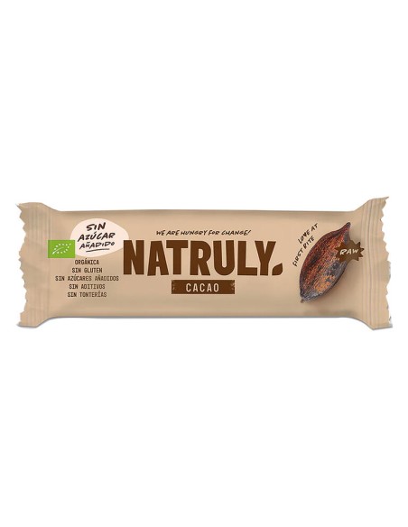 Barrita raw cacao BIO 40 grs. Natruly