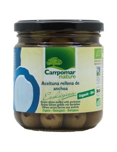 Aceituna verde rellena de anchoa BIO 350 grs. Campomar