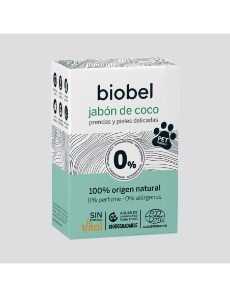 Comprar Pastilla jabon coco puro ECO sin perfume, 240 grs. - BIOENCASA