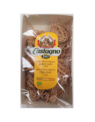 Comprar Tagliatelle nido semola integral BIO 400 grs. Castagno - BIOENCASA