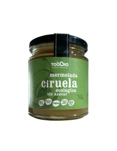 Mermelada de ciruela BIO sin azucar 250 grs. Toobio