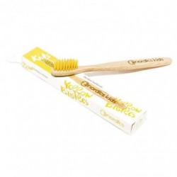 Cepillo de dientes bambú infantil amarillo Nordics