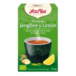 Yogi Tea BIO Té verde Sencha, jengibre y limón, 17 bolsitas
